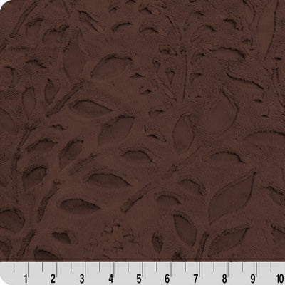 Luxe Cuddle Poppy Coffee Fabric - 58" Wide