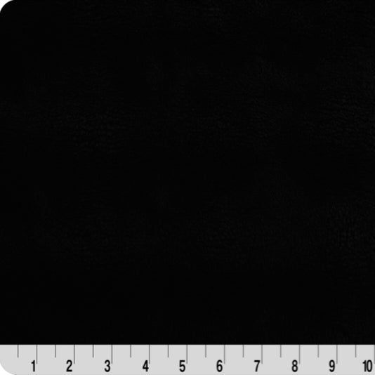 Luxe Cuddle Powderpuff Black Fabric - 58" Width