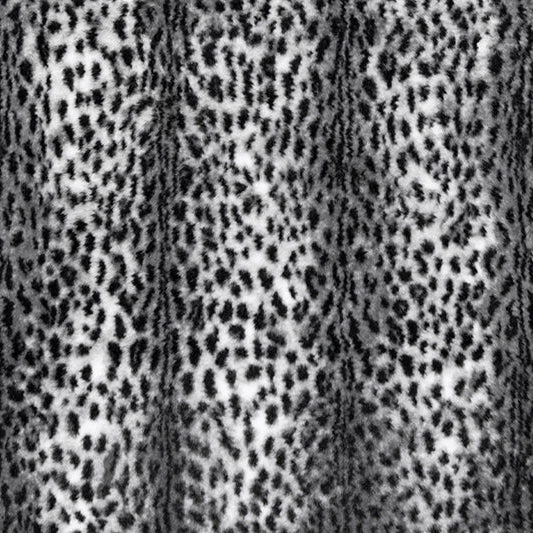 Snow/Black Luxe Cuddle Savanna Fabric - Premium Plush