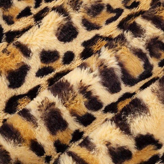 Sand Luxe Cuddle Seal Leopard Fabric - 58"/60" per Yard
