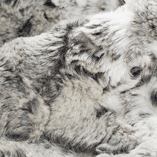 Luxe Cuddle Snowy Owl Charcoal Fabric - 58" per Yard