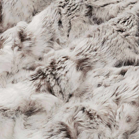 Tissu Luxe Cuddle Hibou des Neiges en Pewter - 58" de large
