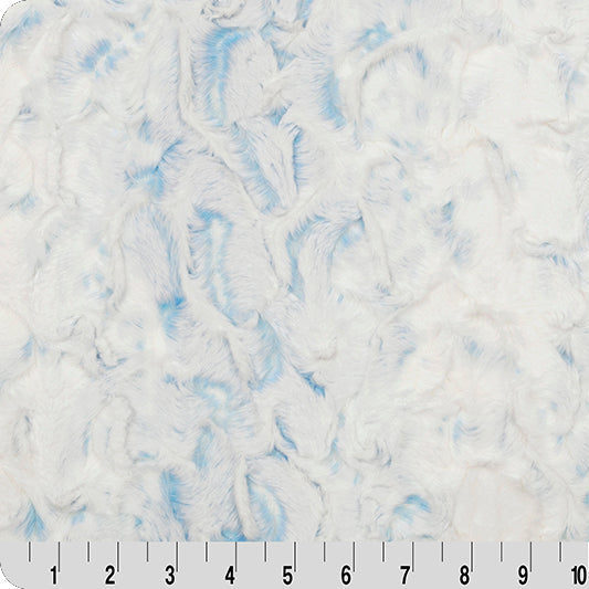 Tissu Luxe Cuddle Hibou des Neiges Ciel - 58" de large