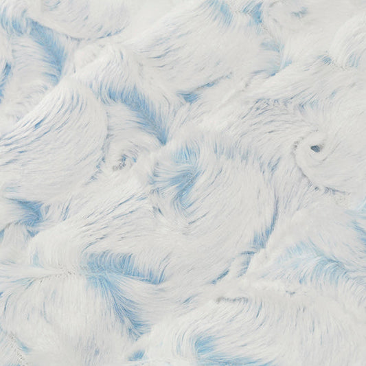 Tissu Luxe Cuddle Hibou des Neiges Ciel - 58" de large