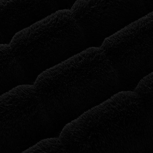 Luxe Cuddle Sydney Black Fabric - 58" por Yarda