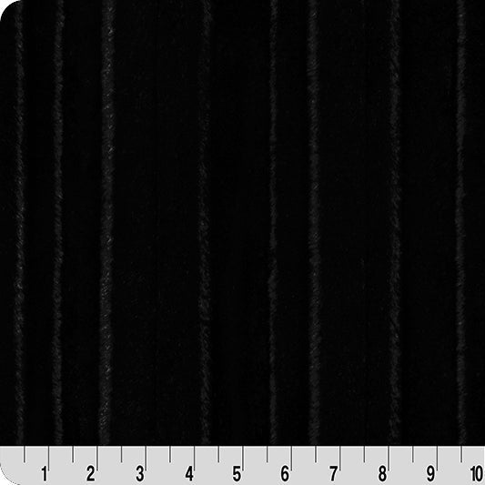 Tissu Luxe Cuddle Vienne Noir - 58" - 60" par yard