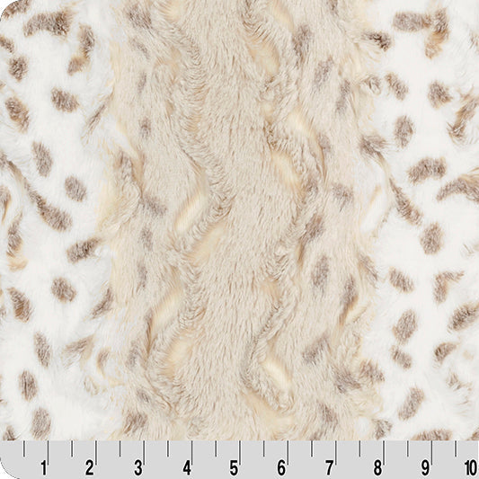 Tela Luxe Cuddle Wild Lynx Ice Taupe - 58" de ancho