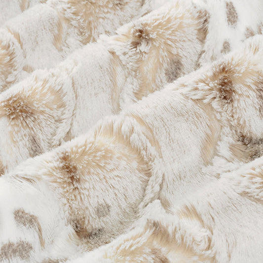Tela Luxe Cuddle Wild Lynx Ice Taupe - 58" de ancho