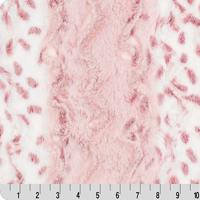 Tela Luxe Cuddle Wild Lynx Wildrose - 58"/60" por Yarda