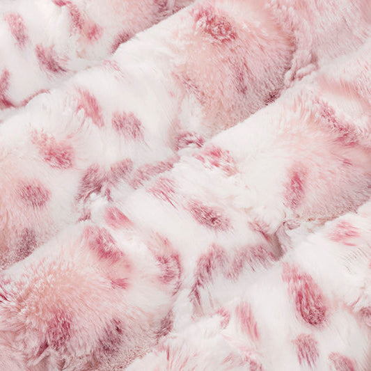 Luxe Cuddle Wild Lynx Wildrose Fabric - 58"/60" per Yard