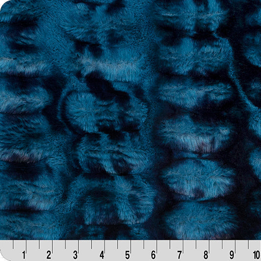 Tissu Dark Sea Luxe Cuddle Milan Enzo par yard