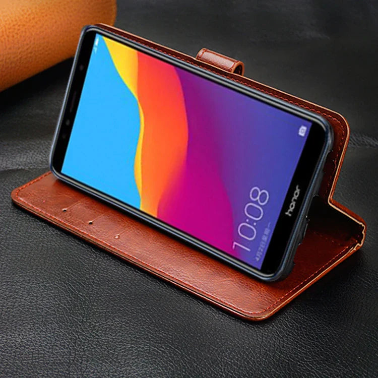 Wallet Stand PU Flip Leather Case For Honor 7C Pro Case On Honor 7A 7 A DUA-L22 Phone Case - Korvel