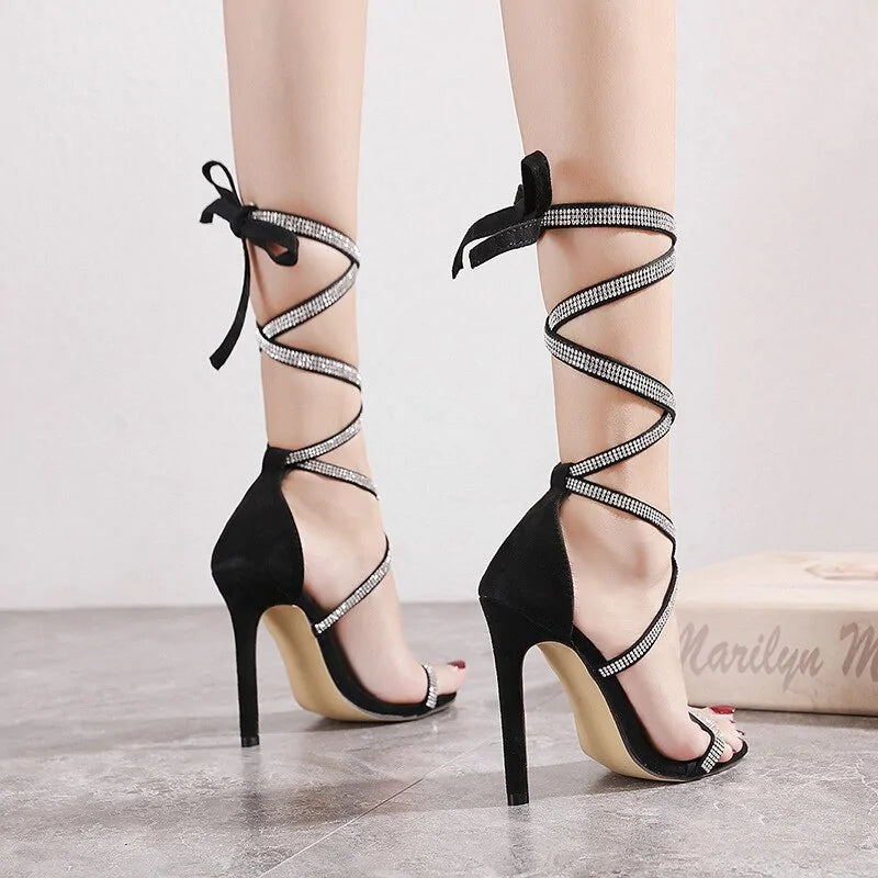 Sandalias Gladiadoras de Tacón Elegantes