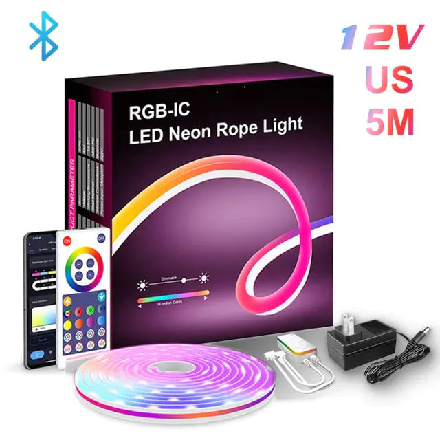 Barre lumineuse néon LED RGB avec WiFi et contrôle vocal