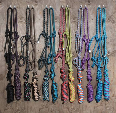 Vibrant Multi-Colored Rope Halter with Lead - Korvel