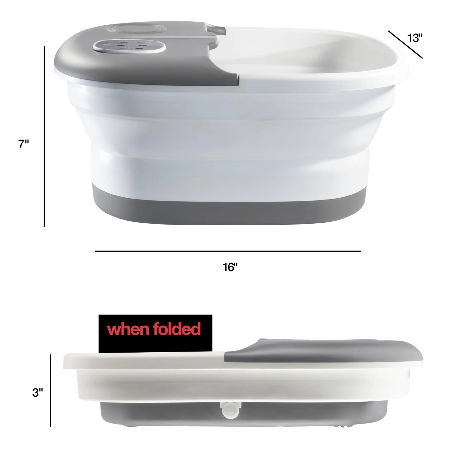 Bain de pieds premium avec chaleur, massage et télécommande