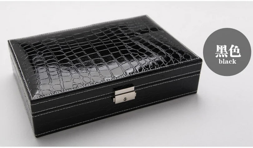 Elegant Cosmetic Leather Jewelry Box