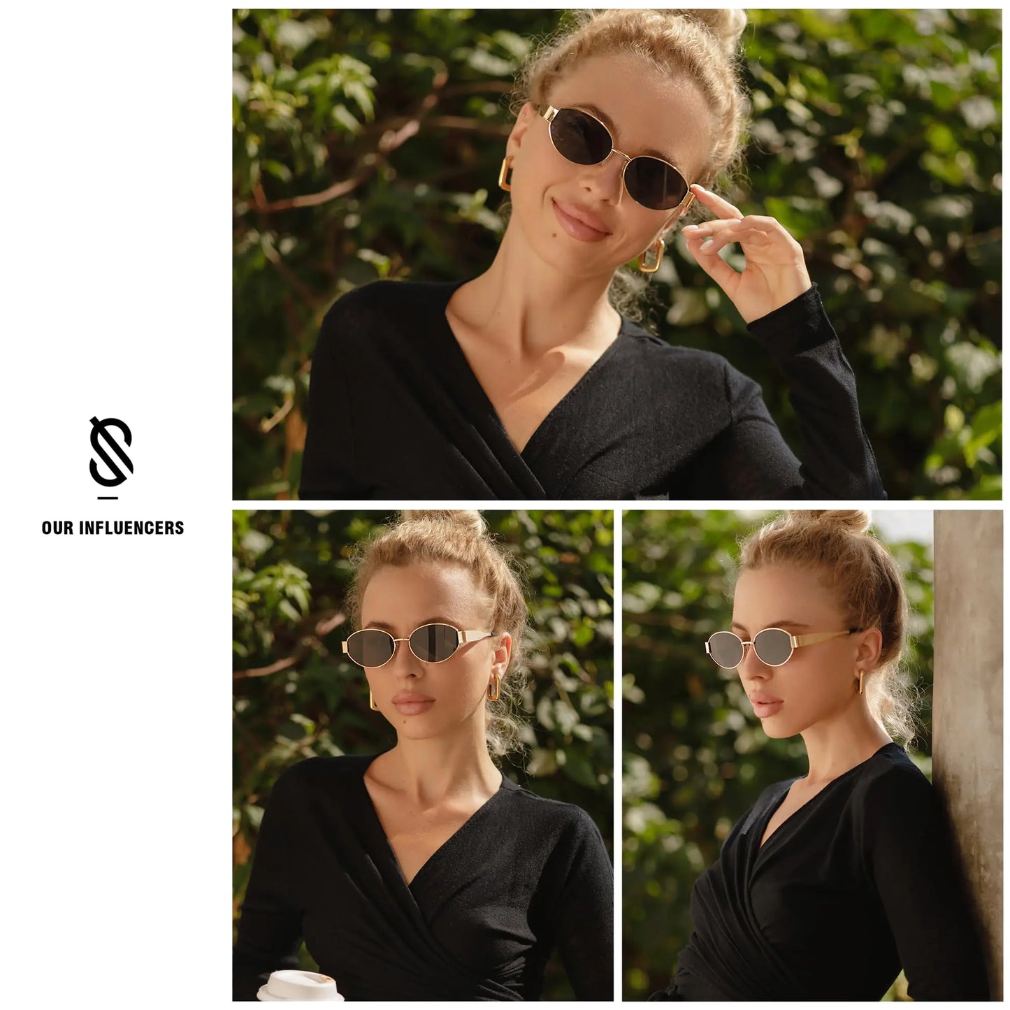Lunettes de soleil ovales rétro SOJOS - Protection classique UV400