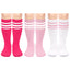 Toddler Athletic Socks - 3 Pack in Pink/White Variants