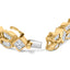 Pulsera de eslabones geométricos en oro amarillo de 14K con diamantes - Tamaño 7"