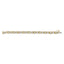 Pulsera de eslabones geométricos en oro amarillo de 14K con diamantes - Tamaño 7"