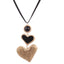 Collar de Corazón Doble Negro