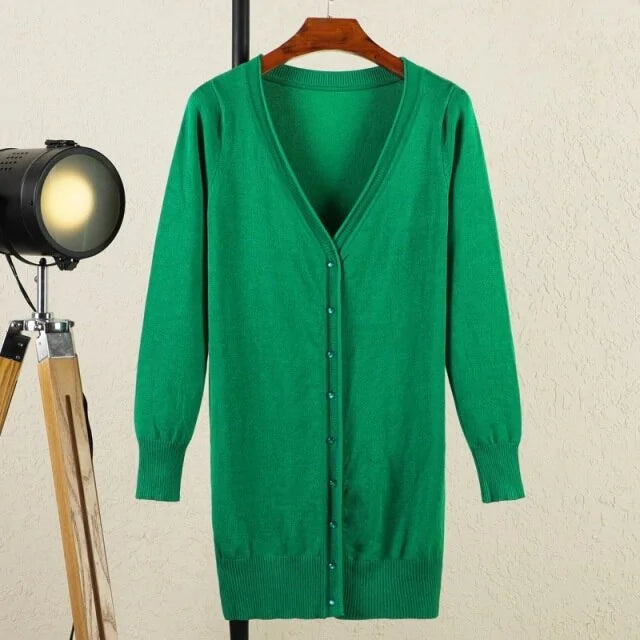 V-Neck Women's Cardigan - Timeless Style & Comfort