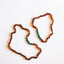 Raw Cognac Baltic Amber and Malachite Necklace Set