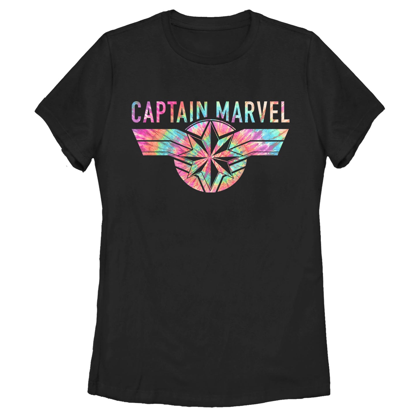 Camiseta de Mujer Marvel Tie-Dye con Logo de Capitán