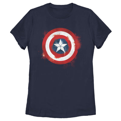 T-shirt Femme Marvel Captain America Logo Spray