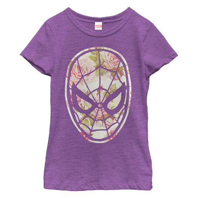 Girl's Marvel Floral Spidey T-Shirt