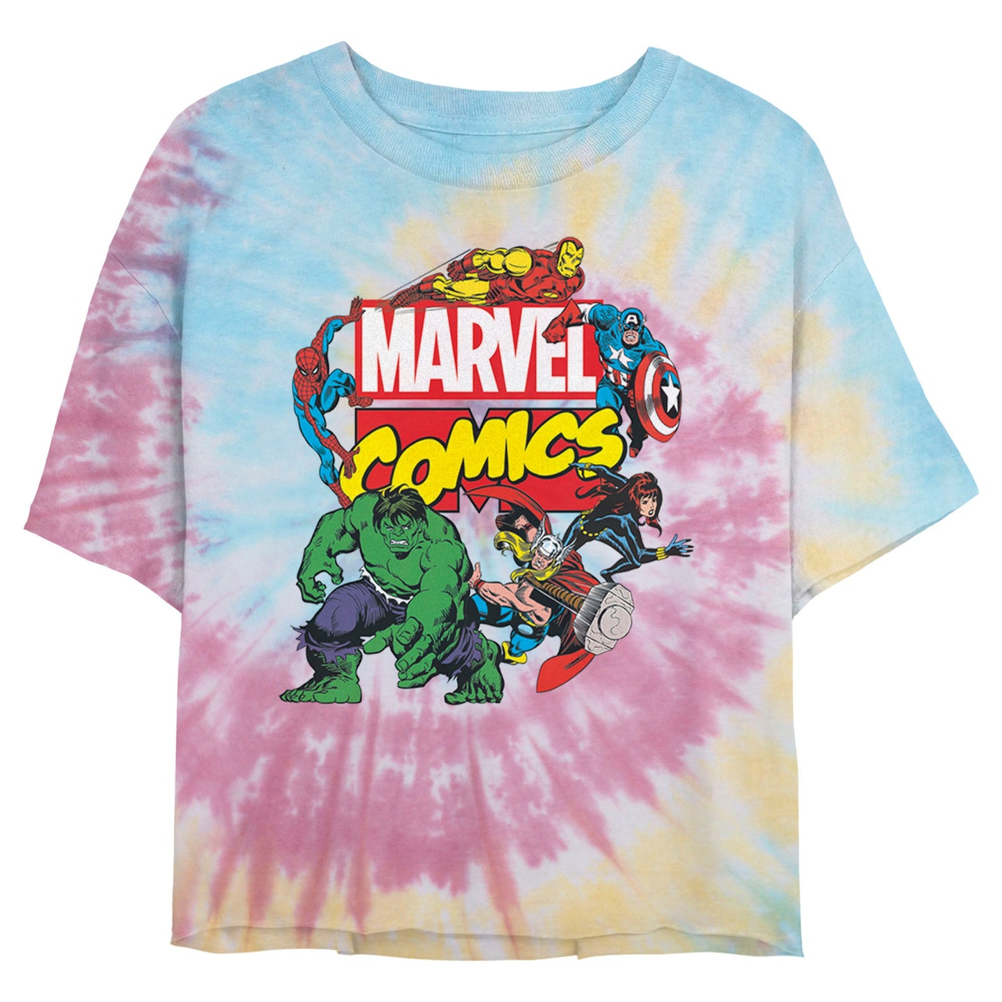 T-shirt à tie-dye Avengers avec logo classique Marvel pour junior
