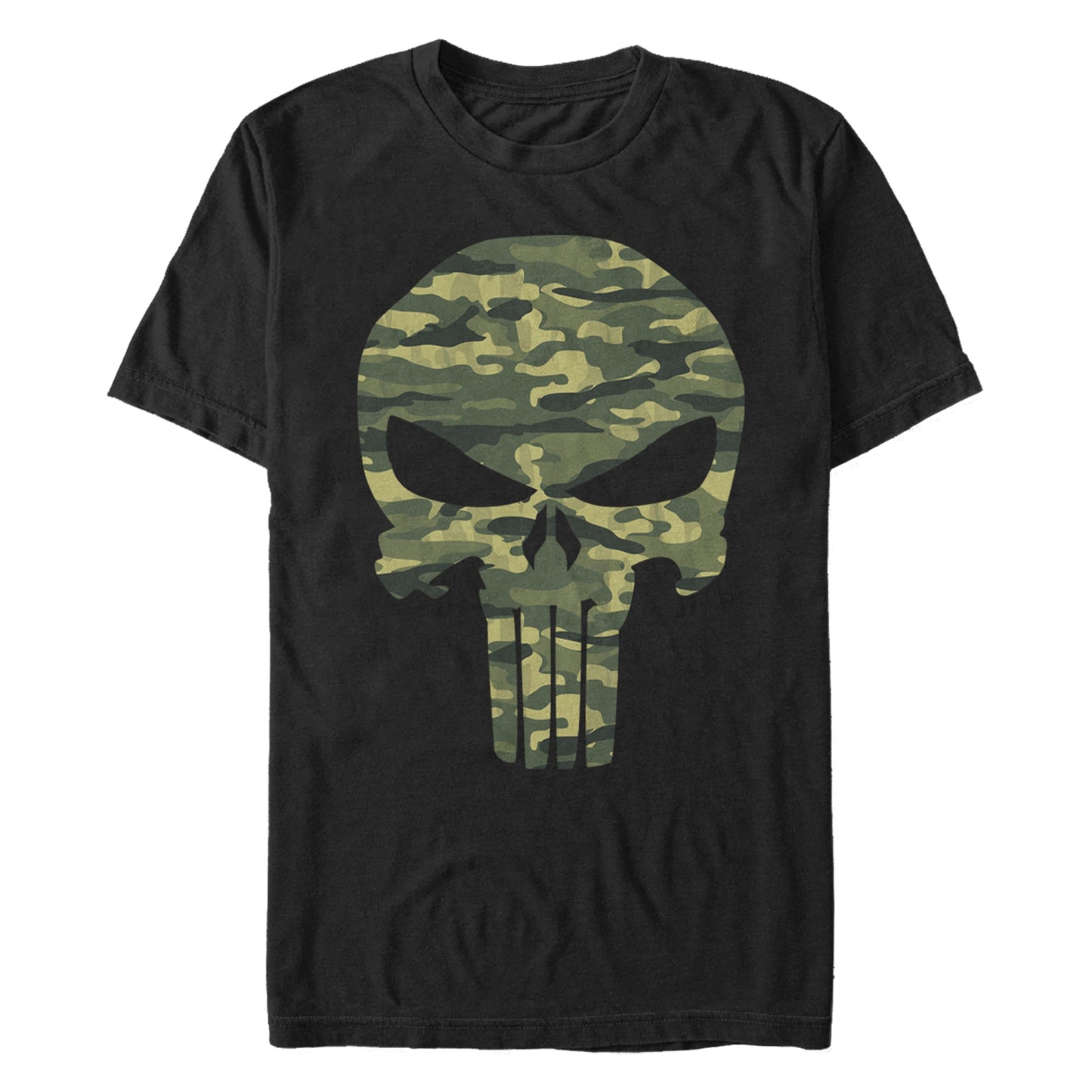 Camiseta CamoSkull del Hombre Marvel Punisher