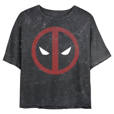 Junior's Marvel Deadpool Mineral Wash Crop Top