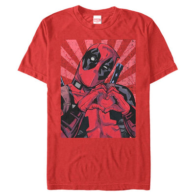 Men's Marvel Deadpool Close Heart T-Shirt