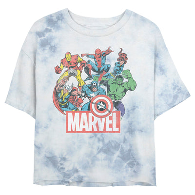 Junior's Marvel Heroes of Today Tie-Dye T-Shirt