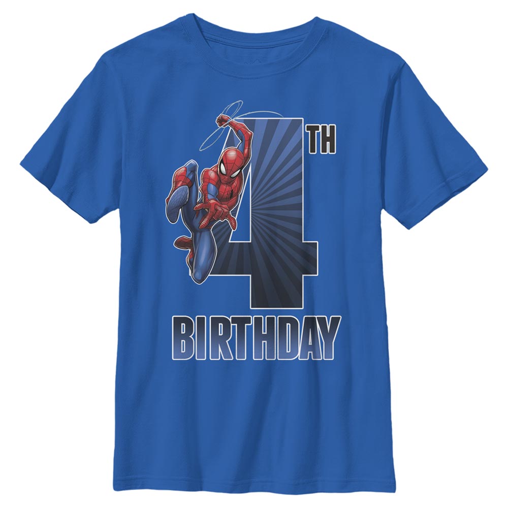 Boy's Marvel Spider-Man 4th Birthday T-Shirt