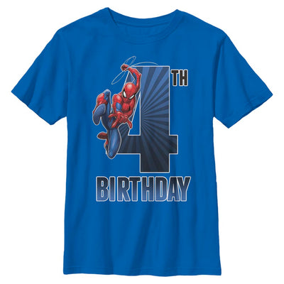 Boy's Marvel Spider-Man 4th Birthday T-Shirt