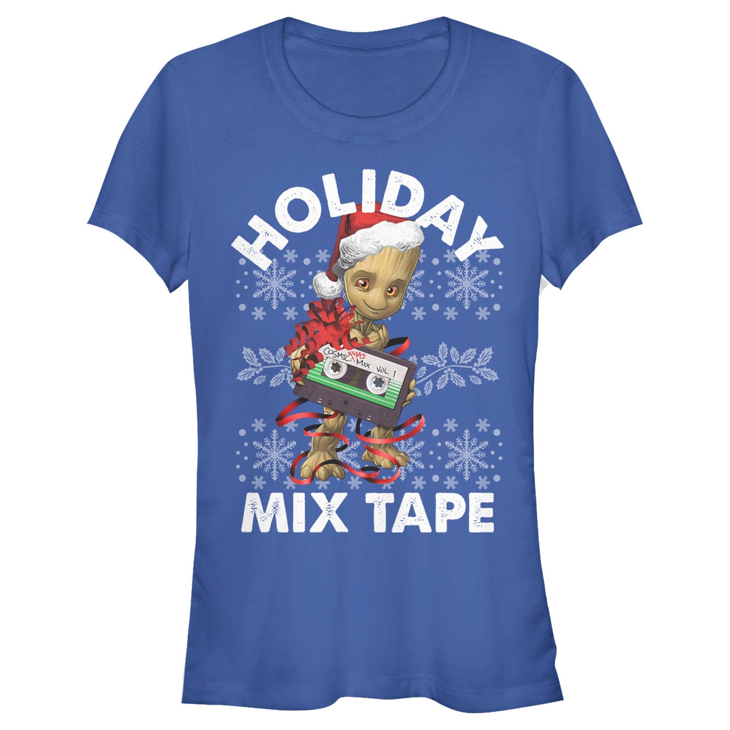 Junior's Marvel Groot Holiday Mix Tape T-Shirt