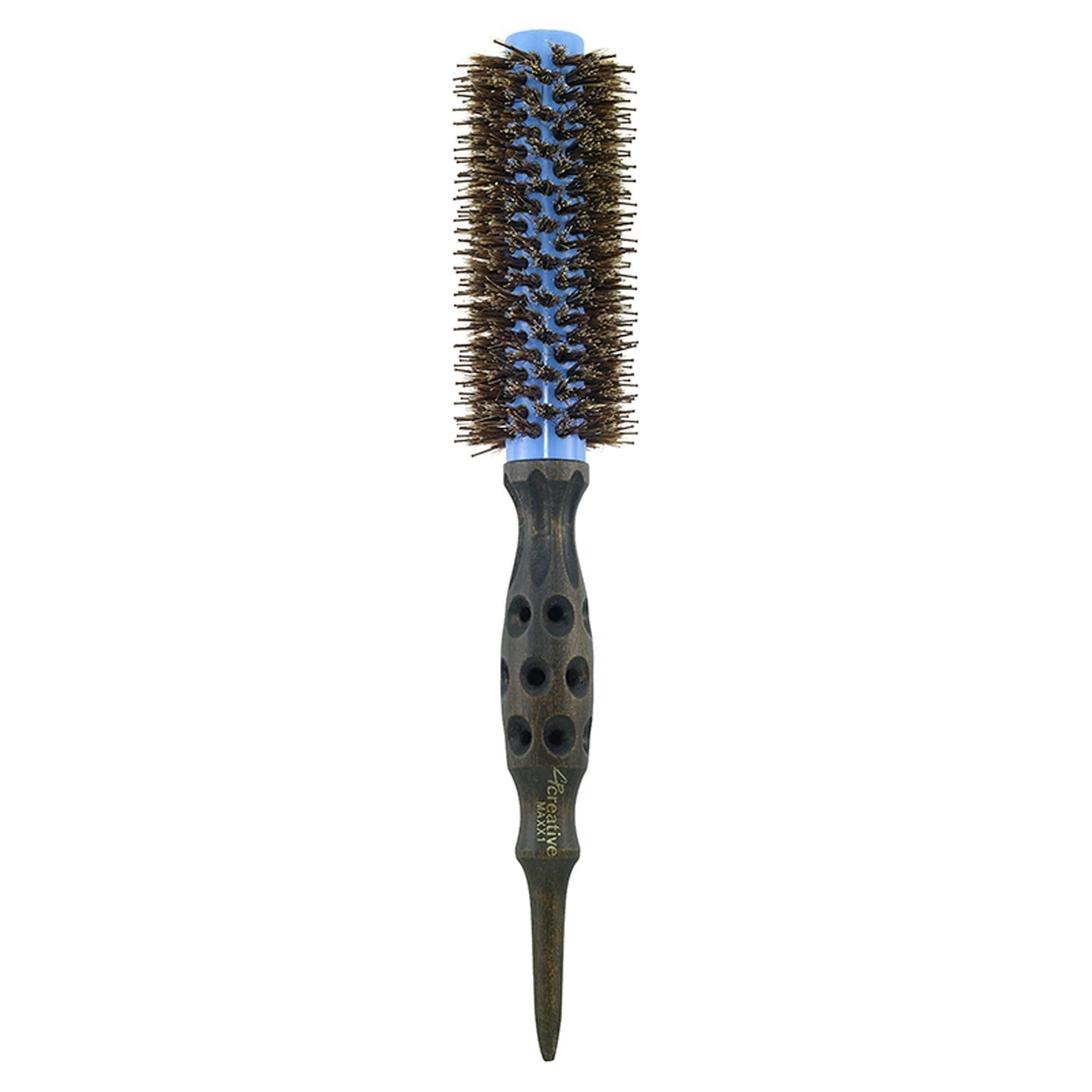 Brosse à cheveux ronde en bois et céramique Maxx