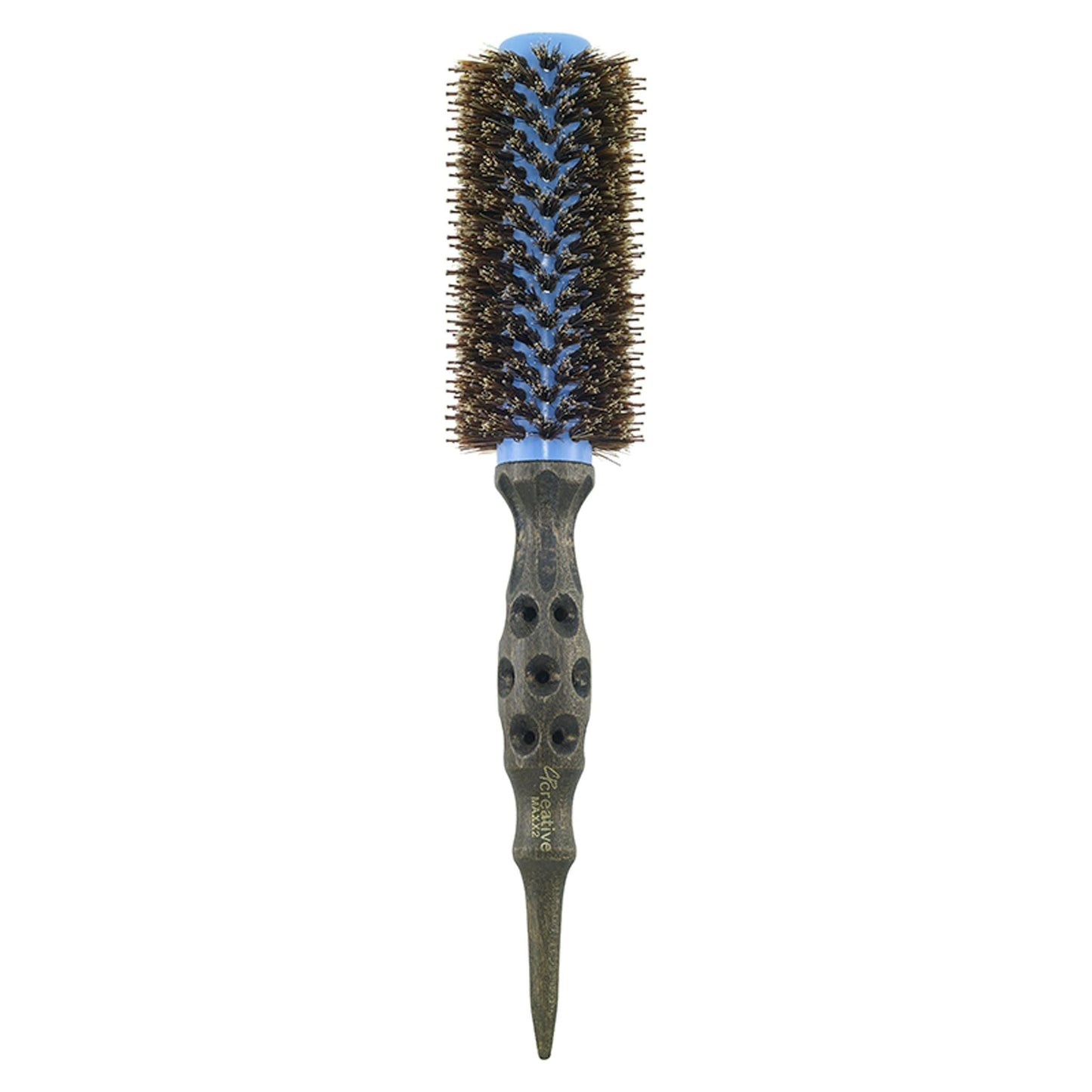 Brosse à cheveux ronde en bois et céramique Maxx