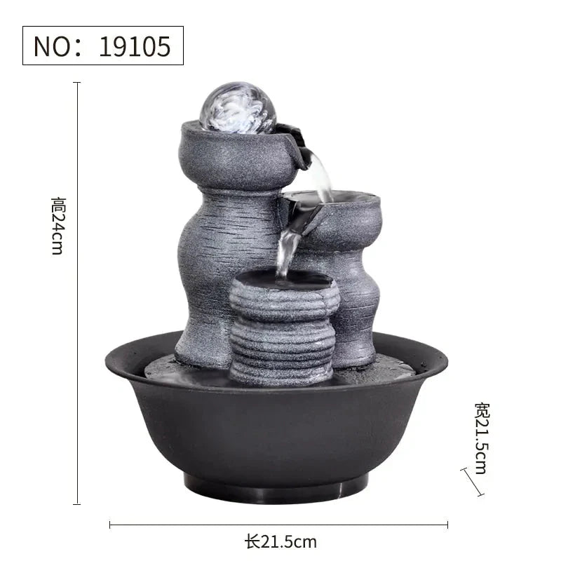 Décoration de Fontaine d'Eau Élégante pour la Maison et le Bureau