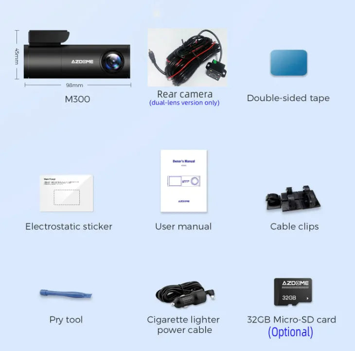 Dual Lens Pro Recorder 1296P HD