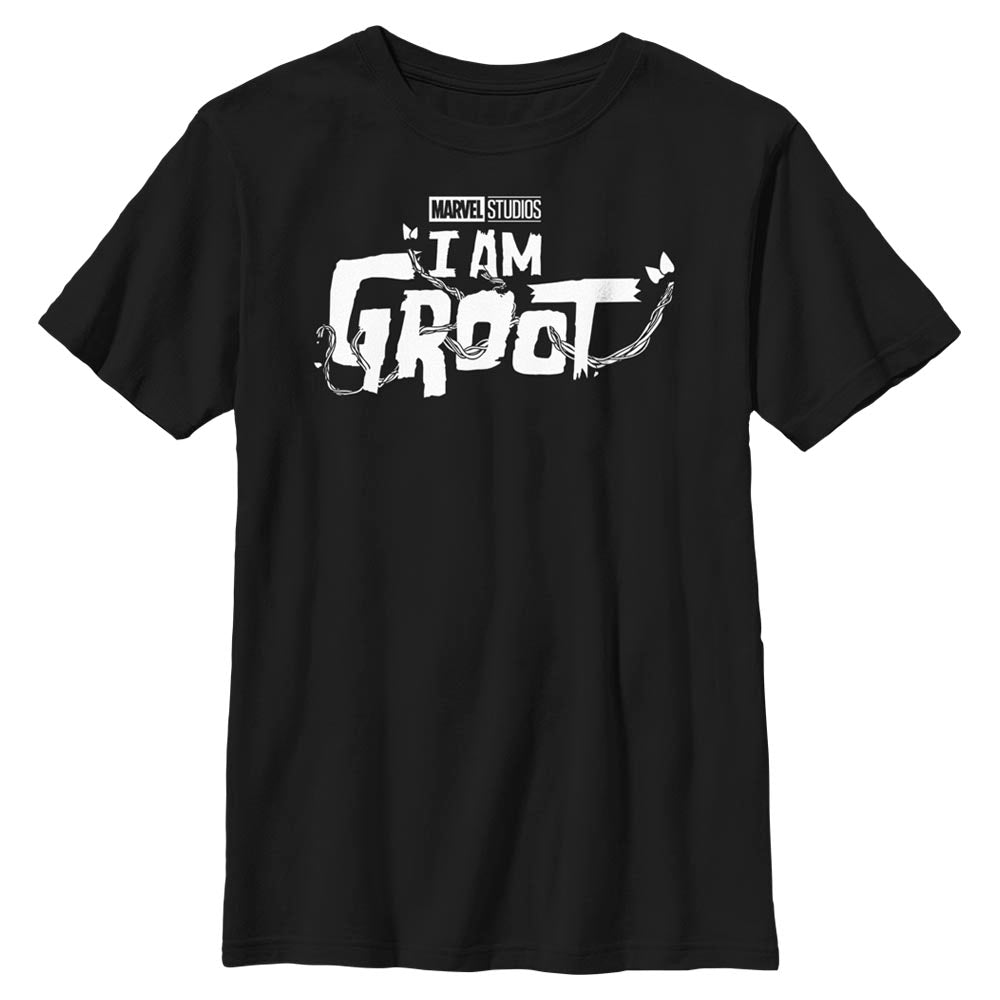 Camiseta blanca con logo de Groot de Marvel para niño