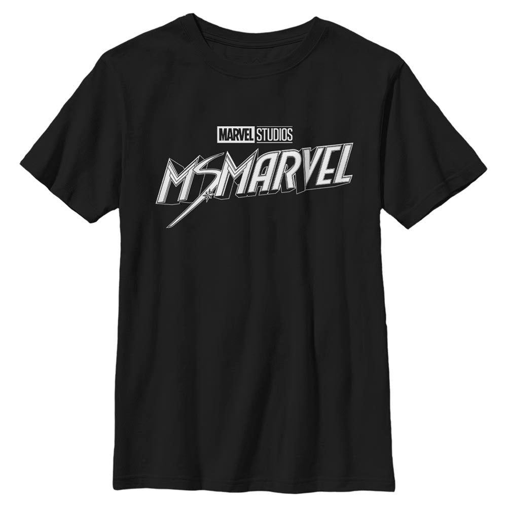 Camiseta Negra y Blanca de Marvel para Niños
