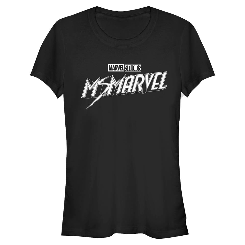 Camiseta Negra y Blanca de Marvel para Jóvenes