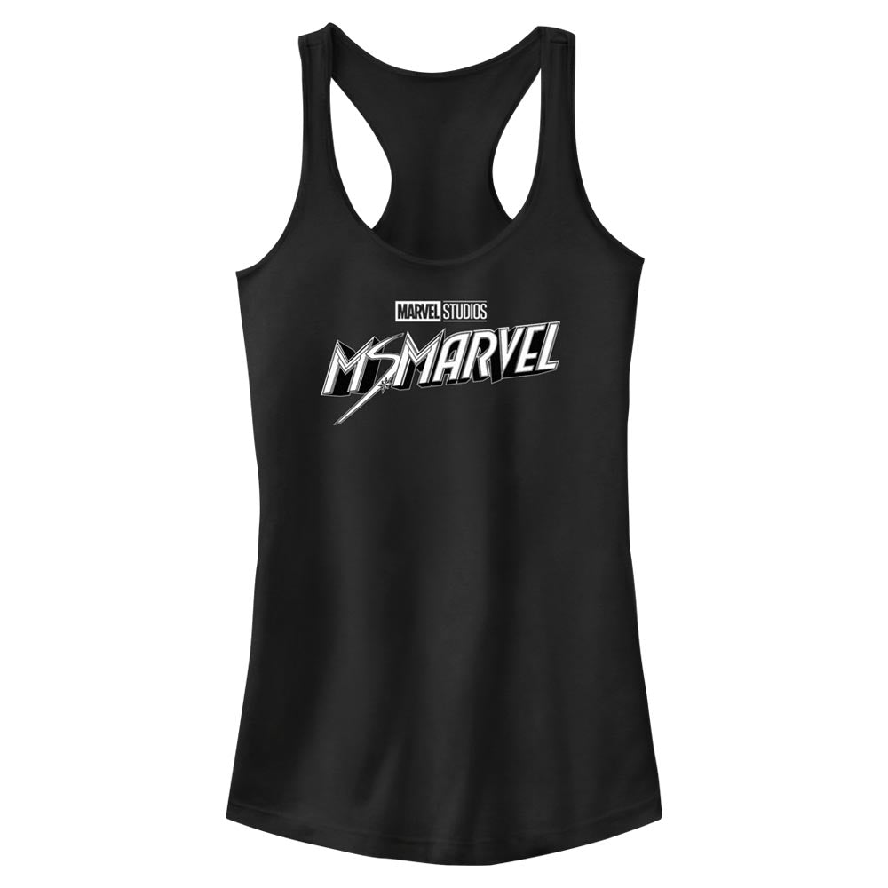 Camiseta sin mangas Marvel en blanco y negro para jóvenes