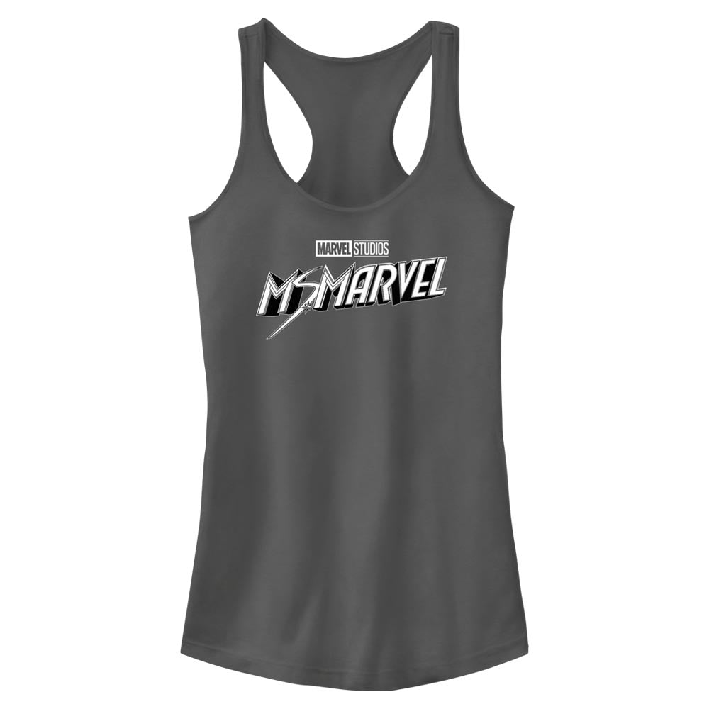 Camiseta sin mangas Marvel en blanco y negro para jóvenes