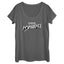 Camiseta de cuello redondo negra y blanca de Marvel para mujer
