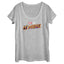 Camiseta de cuello redondo con logo clásico de Marvel para mujer